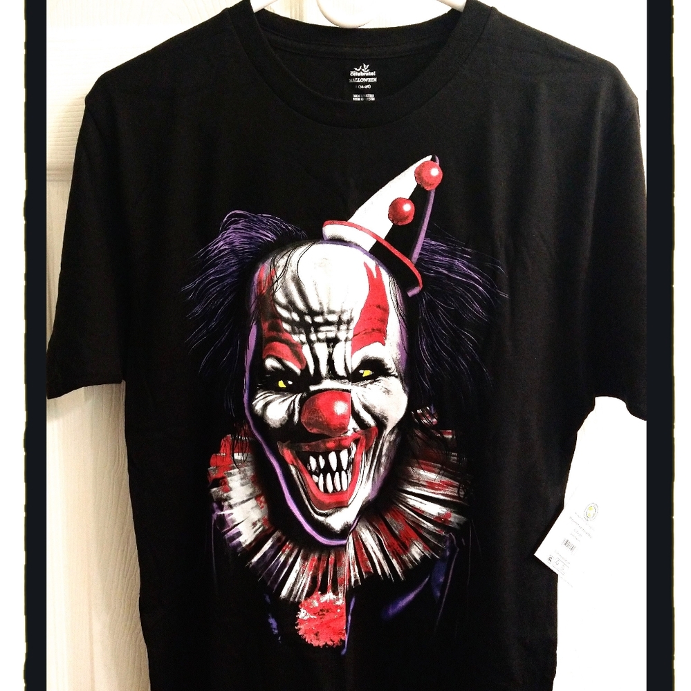 ☠️ Scary Clown ☠️ Mens GraphicTee - Small (34 - 36) *NWT*
